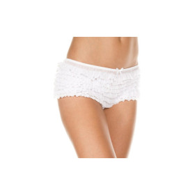 Culotte rétro blanche froufrou sexy 